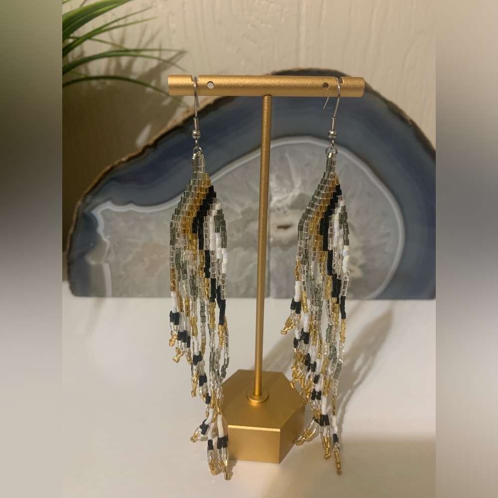 - Hand made Native American/ boho style Beaded Earrings